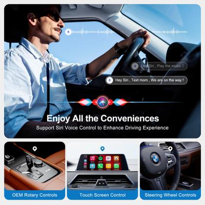 Imagem de CarPlay sem fio e adaptador automático AI Box WiFi de banda dupla 4K