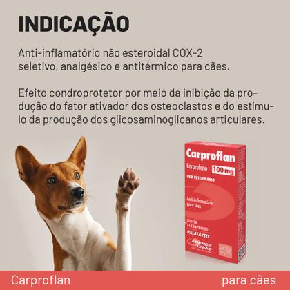 Imagem de Carproflan Alivia Dores  Anti-inflamatório 14 Cp Cães