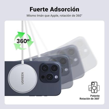 Imagem de Carregador 15W Rápido Sem Fio Magnético Indução Usb Tipo C