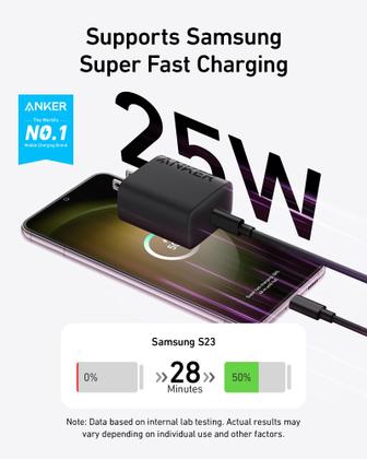 Imagem de Carregador Anker 25W USB-C - Super Rápido para Samsung S23 Ultra