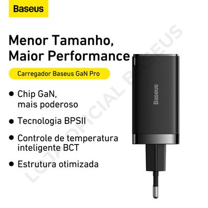 Imagem de Carregador Baseus Turbo Gan5 Pro 65w  Cabo 1 Metro compatível com notebooks