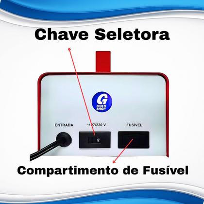 Imagem de Carregador Bateria 12v Cv20 Flutuante Carro 20ah Bivolt Voltimetro Digital