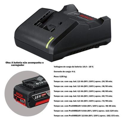 Imagem de Carregador biv bateria Bosch GAL18V-40 para baterias de 18V