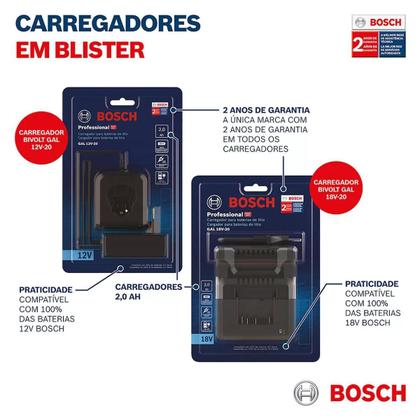 Imagem de Carregador Bosch De Baterias 12V Gal 12V-20 Heavy Duty