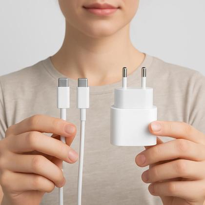 Imagem de Carregador Celular Branco Compatível Com Moto E22