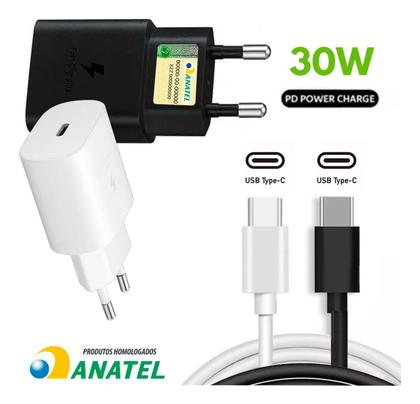 Imagem de Carregador compativel com celular Motorola E13 E22 Moto G53 G73 G84 Edge 30neo
