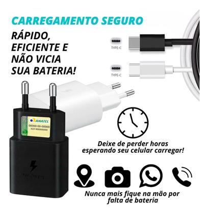 Imagem de Carregador compativel com celular Motorola E13 E22 Moto G53 G73 G84 Edge 30neo
