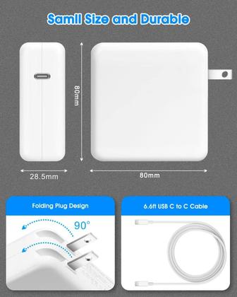 Imagem de Carregador Compatível para MacBookk Usb C de 96W Carregador MagSaffe 96W Pro