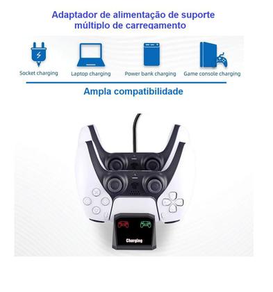 Imagem de Carregador Controle Ps5 Suporte Dock Vertical Compativel Playstation 5 Marca - P5