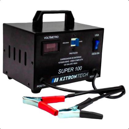 Carregador De 12V Super 100 120V E 210V Para Baterias - Kitron Tech Imagem de Carregador De 12V Super 100 120V E 210V Para Baterias