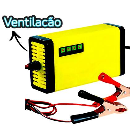 Imagem de Carregador de Bateria 12V 2A3A com Proteção Automática para Carros e Motos