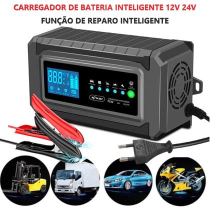 Imagem de Carregador De Bateria Automotiva Inteligente 200w 12v 24v