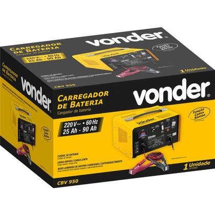 Imagem de Carregador De Bateria Automotivo 25-90ah 12v CBV950 - Vonder