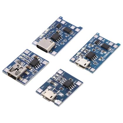 Imagem de Carregador De Bateria De Lítio 3.7V 5V 1A 2A Módulo De Carregamento Li-ion Lipo Micro USB Tipo-C Com