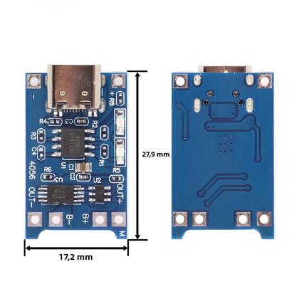 Imagem de Carregador De Bateria De Lítio 3.7V 5V 1A 2A Módulo De Carregamento Li-ion Lipo Micro USB Tipo-C Com