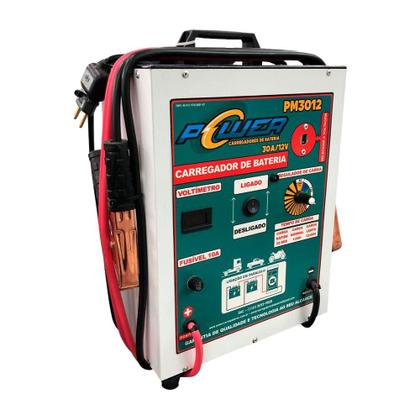 Imagem de Carregador de Bateria Digital 30 A 6 a 12 v Bivolt Portátil Pm3012 Power