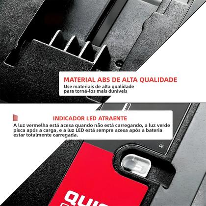 Imagem de Carregador De Bateria Li-Ion De Carga Rápida Para Modelos Black And Decker 10.8V 18V 20V LBXR20