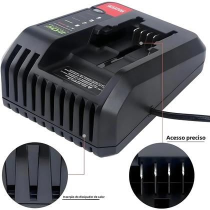 Imagem de Carregador De Bateria Li-Ion De Carga Rápida Para Modelos Black And Decker 10.8V 18V 20V LBXR20