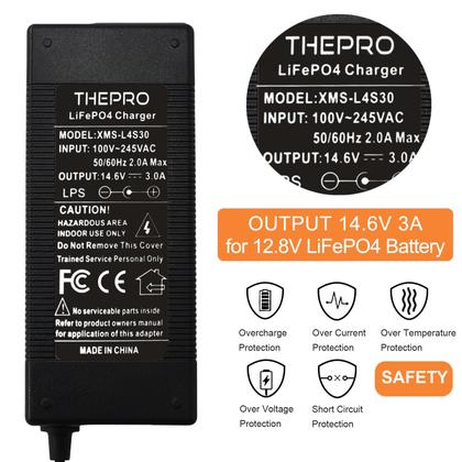 Imagem de Carregador de Bateria THEPRO 12V 3A Carregador Inteligente LiFePO4