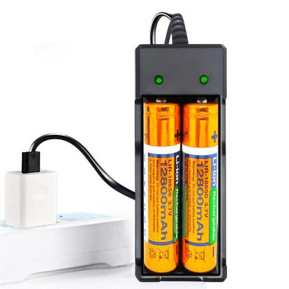 Imagem de Carregador de Baterias Duplo USB Para Lanternas Táticas, Com Corte Automático de Carga LEY2034