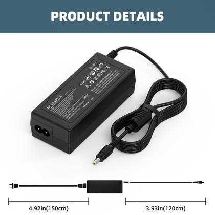 Imagem de Carregador de cabo de alimentação 12V AC 5A 60W para monitor Dell 22-27"