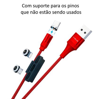 Imagem de Carregador de Carro Rápido Universal 3 em 1 magnético para Uber