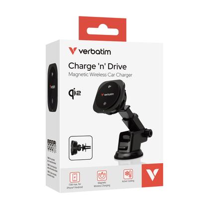 Imagem de Carregador de carro sem fio Verbatim Charge 'n' Drive Qi2 CND-02