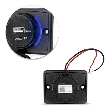 Imagem de Carregador de Celular p/ Carro Van Onibus Com Usb- Pd 12/24v