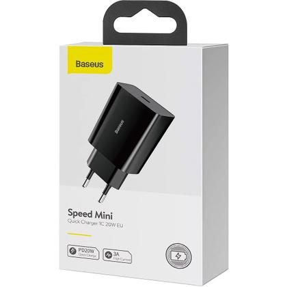 Imagem de Carregador de Parede Baseus Speed Mini CCFS-SN01 20 W USB-C - Preto