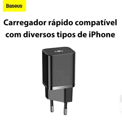 Imagem de Carregador De Parede Baseus Usb-c Super Si Qc Pd 3.0 20w