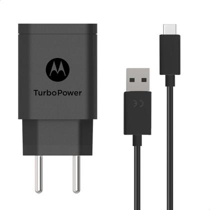 Imagem de Carregador De Parede Motorola Turbo Power 18w Cabo Usb-C - Moto E5 Plus, G4 Plus, G5 Plus, G6 Play, E6s, E6i, E7 Plus, G4 Play, G5, G8 Power Lite