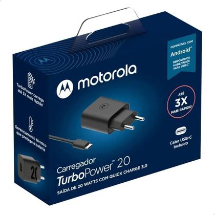 Imagem de Carregador De Parede Motorola Turbo Power 20W Cabo Tipo C