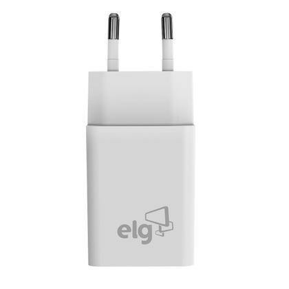Imagem de Carregador de Parede USB Universal, 1 Porta USB 2.1A, Carga Rápida, Proteção Inteligente, Branco, WC1A, ELG
