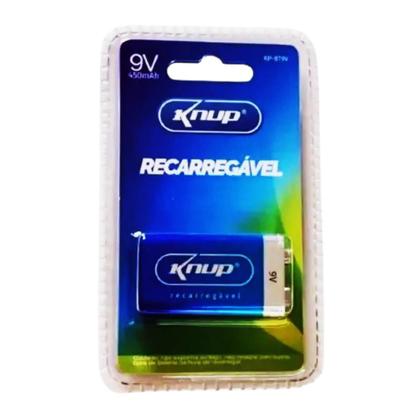 Imagem de Carregador De Pilhas + 2 Bateria Recarreg 9v 450 Mah Knup