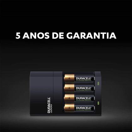 Imagem de Carregador de Pilhas AA e AAA Duracell - Com 4 Pilhas Rec AA