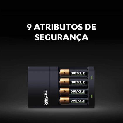 Imagem de Carregador de Pilhas AA e AAA Duracell - Com 4 Pilhas Rec AA