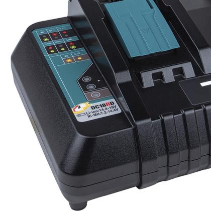 Imagem de Carregador Duplo 127V para baterias de Li-on 14.4V e 18V - Makita DC18RD