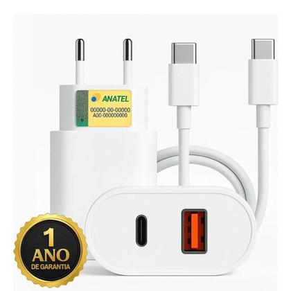 Imagem de Carregador Duplo 20W Com 2 Entradas Usb-A + Usb-C