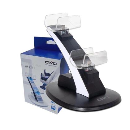 Imagem de Carregador Duplo Com Led Para Controles Ps5 Base Vertical