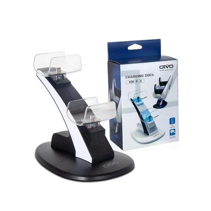 Imagem de Carregador Duplo Com Led Para Controles Ps5 Base Vertical