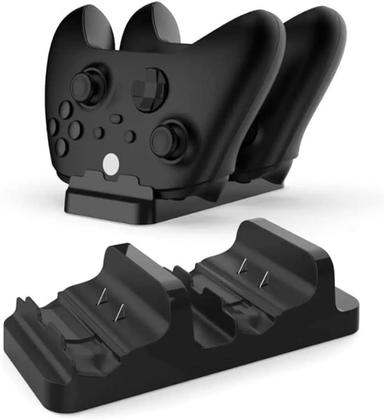 Imagem de Carregador Duplo Controle Compatível com X-box One Dock Station C/base DCXBX