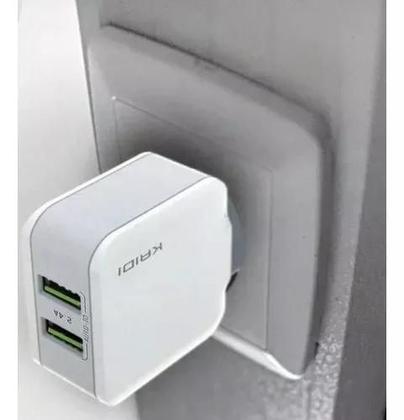 Imagem de Carregador Fonte Duplo Usb Carregamento Rapido Cabo Tipo C