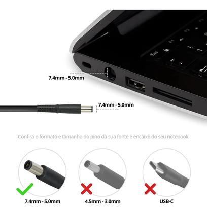 Imagem de Carregador Fonte Notebook 180w Para Dell Gamer G3 G5 G7