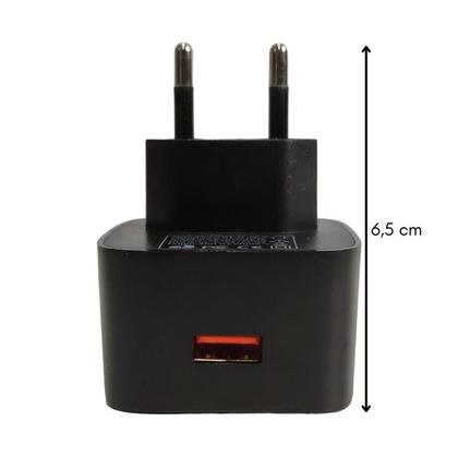 Imagem de Carregador Fonte Turbo Tomada Usb Sem Cabo 4.0A 30W Preto