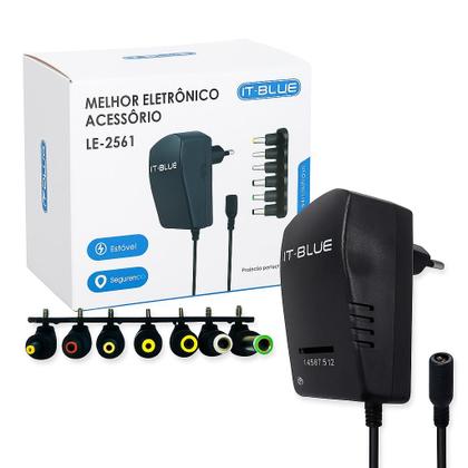 Imagem de Carregador Fonte Universal Bivolt Automática com 8 Adaptadores para Múltiplos Aparelhos