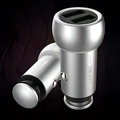 Imagem de Carregador Fonte Veicular USB 2 Saídas Porta Dupla com Cabo