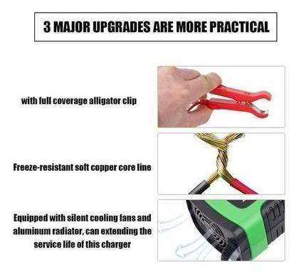 Imagem de Carregador Inteligente 12V 6A para Baterias de Carro e Moto com Reparo de Pulso - rhos