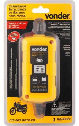 Imagem de Carregador Inteligente Bateria De Moto Cib003 Bivolt Vonder