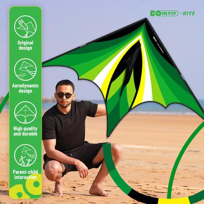 Imagem de Carregador Kite Doinfly Delta em formato triangular de 1,4 m - verde