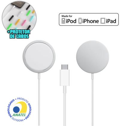 Imagem de Carregador Magsafe De Carga Rápida Por Indução Magnético Sem Fio Compativel iPhone 14 15 16 Lacrado